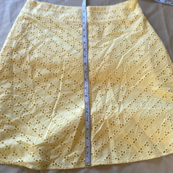 Elegant Yellow Lace Skirt Ann Taylor size 10 - Picture 5 of 5